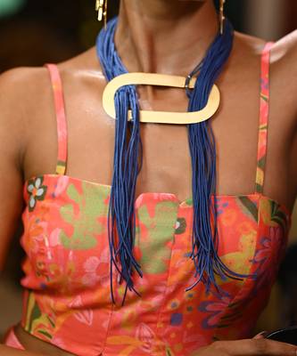 Blue & gold oceanic grace neckpiece 3