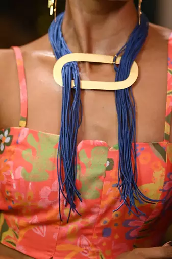 Blue & gold oceanic grace neckpiece