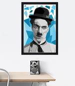 Chaque decor modern artcharlie chaplin texture paper framed art print 19.25 inches x 13.25 inchesperfect for home decor