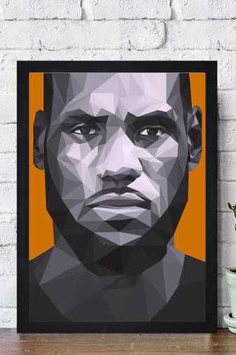 Chaque decor modern artlebron james texture paper framed art print 19.25 inches x 13.25 inchesperfect for home decor