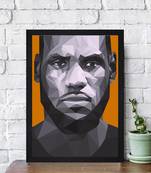 Chaque decor modern artlebron james texture paper framed art print 19.25 inches x 13.25 inchesperfect for home decor
