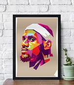 Chaque decor modern artlebron james texture paper framed art print 19.25 inches x 13.25 inchesperfect for home decor