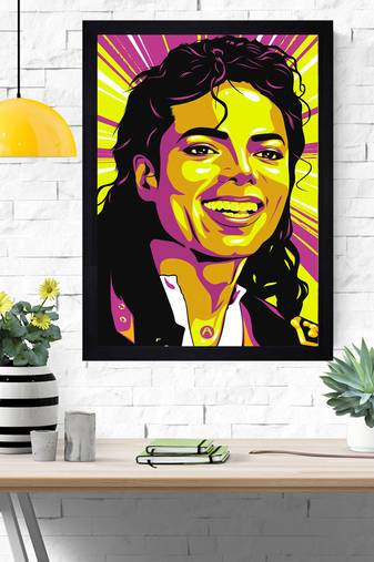 Chaque decor modern artmichael jackson texture paper framed art print 19.25 inches x 13.25 inchesperfect for home decor