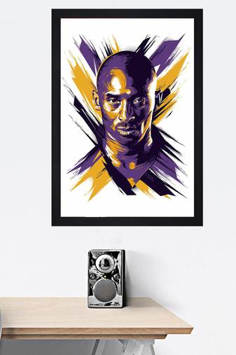Chaque decor modern artkobe bryant texture paper framed art print 19.25 inches x 13.25 inchesperfect for home decor
