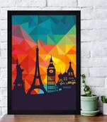 Chaque decor wonders of the world art texture paper framed art print 19.25 inches x 13.25 inchesperfect for home decor