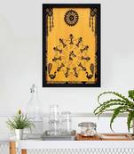 Chaque decor warli art texture paper framed art print 19.25 inches x 13.25 inchesperfect for home decor
