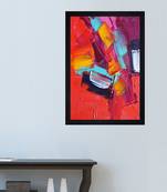 Chaque decor original oil art texture paper framed art print 19.25 inches x 13.25 inchesperfect for home decor