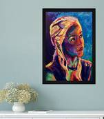 Chaque decor daenerys targaryen texture paper framed art print 19.25 inches x 13.25 inchesperfect for home decor