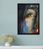 Chaque decor the face print texture paper framed art print 19.25 inches x 13.25 inchesperfect for home decor