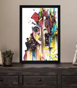 Chaque decor the face  texture paper framed art print 19.25 inches x 13.25 inchesperfect for home decor
