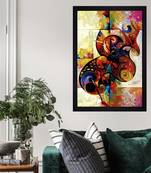 Chaque decor gold abstract art  texture paper framed art print 19.25 inches x 13.25 inchesperfect for home decor