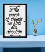 Chaque decor waves our direction  texture paper framed art print 19.25 inches x 13.25 inchesperfect for home decor
