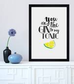 Chaque decor gin to the tonic texture paper framed art print 19.25 inches x 13.25 inchesperfect for home decor