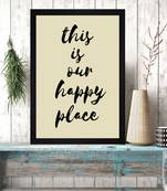 Chaque decor this is our happy place texture paper framed art print 19.25 inches x 13.25 inchesperfect for home decor