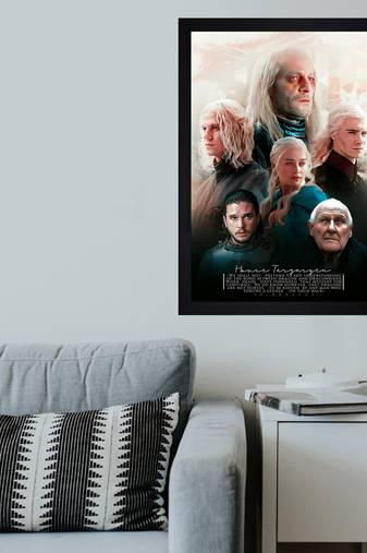 Chaque decor house targaryen  texture paper framed art print 19.25 inches x 13.25 inchesperfect for home decor