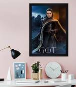 Chaque decor arya stark texture paper framed art print 19.25 inches x 13.25 inchesperfect for home decor