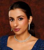 White diamond necklace set