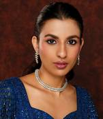 White diamond necklace set