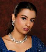 White diamond necklace set