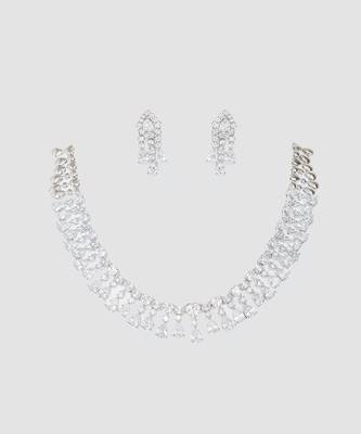 White diamond necklace set 2