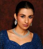 White diamond necklace set