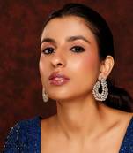 White diamond earrings