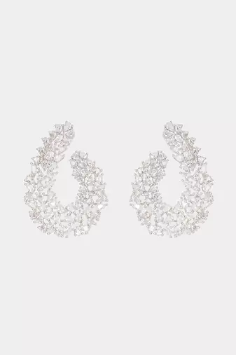 White diamond earrings