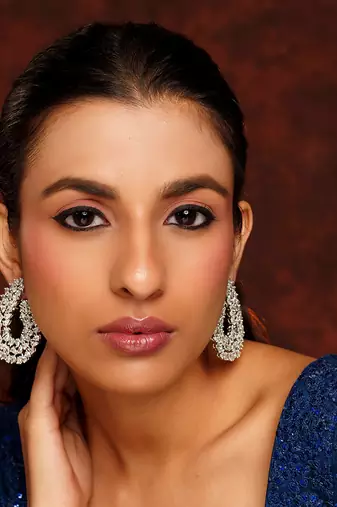 White diamond earrings