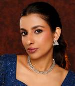 White diamond necklace set