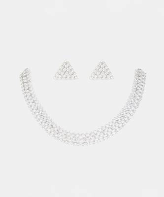 White diamond necklace set 2