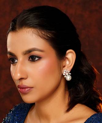 White diamond earrings 1