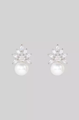 White diamond earrings