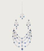 Blue diamond necklace set