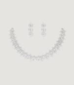 White diamond necklace set