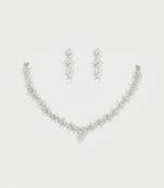 White diamond necklace set