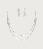 White diamond necklace set