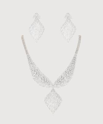 White diamond necklace set 1