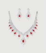 Pink diamond necklace set