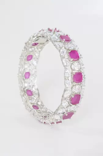 Pink diamond bangle