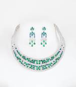 Multi diamond necklace set