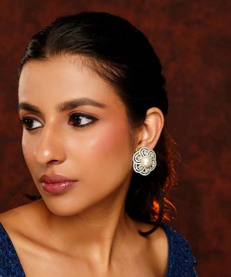 White diamond earrings 1