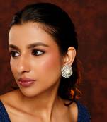 White diamond earrings