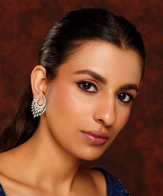 White diamond earrings 1