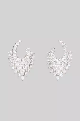 White diamond earrings