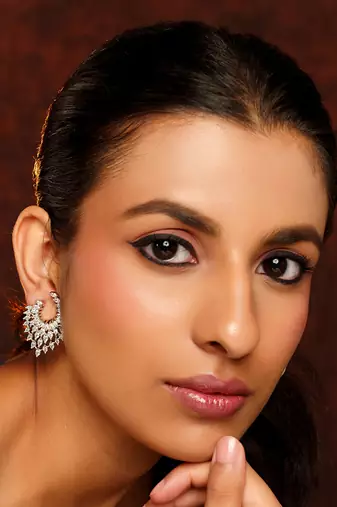 White diamond earrings