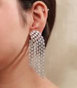 White contemporary earrings