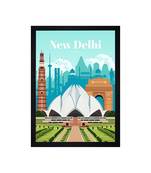Chaque decor "new delhi" texture paper framed art print 19.25 inches x 13.25 inches modern artperfect for home decor