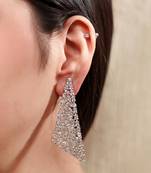 White contemporary earrings