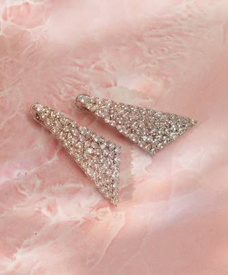 White contemporary earrings 2