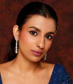 White contemporary earrings